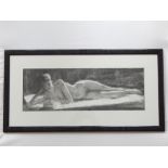 Patrick Gibbs (Contemporary English school), study of a nude lady, charcoal on paper, signed and