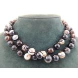 An agate beaded necklace.