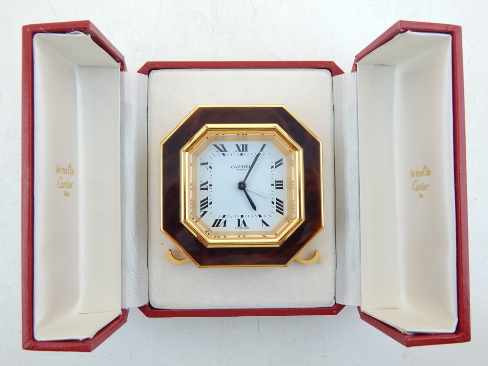 Cartier desk clock, with original box - Image 2 of 2