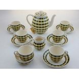 A Villeroy and Boch Glasgow pattern 14 piece part tea service, settings for 6, lacks 1 saucer.