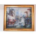 20th century French school, Paris Street View, oil on canvas, signed 'Telenah' lower right. 45 x