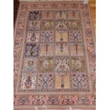 An Indian rug, depicting tree of life, fringed, 157 x 100cm