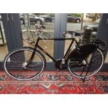 A gentleman's Pashley Sovereign Roadster, in black livery with gold coach-lines and a Brooks