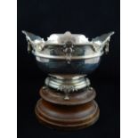 A George VI silver Monteith, Adie Bros Ltd, Birmingham 1949, the engraved bead and shell cast rim