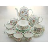 A Minton porcelain Haddon Hall pattern twenty piece part tea and coffee service.