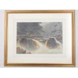 Arthur Reginald Smith ARA RSW RWS (Britishm, 1872-1934), a waterfall through a forest, watercolour,