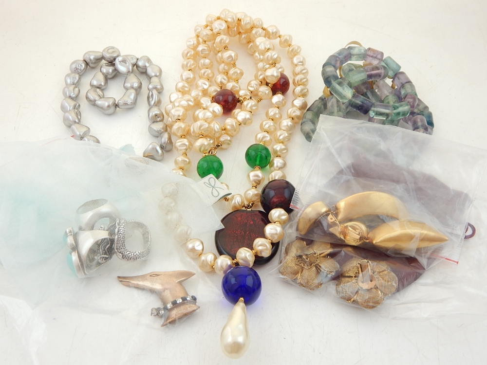 A quantity of costume and designer jewellery,