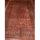 A red ground Tekke Turkoman rug,