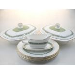 A Royal Doulton dinner service, Rondelay pattern for six place settings including two tureens, tea