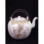 A Chinese famille rose teapot,