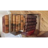 A collection of 19th / 20th century half calf and cloth bindings to include Hammerton and Innes