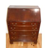A George III style mahogany bureau,