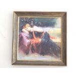 20th century Continental school, Sweet Dreams, a lady sleeping, oil on canvas,