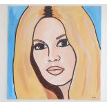 Leo Tuls, a contemporary portrait of Brigitte Bardot, acrylic on canvas.