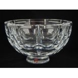 An Orrefors 'Thousand WIndows' clear cut glass bowl, designed by Simon Gates, D. 22cm.