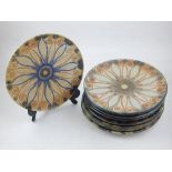 A near matching set of dining plates, decorated with floral pattern, (qty).