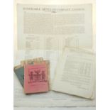 Honorable Artillery Company (HAC) interest; members lists and associated ephemera, 1773-1816,