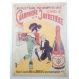 A pair of vintage style French printed metal advertising signs, 40 x 30 cm.