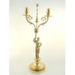 An 18th century silver gilt two branch candelabra by William Pitts and Joseph Preedy, London 1791,