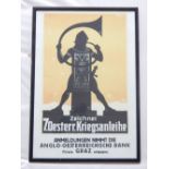 Rader, a framed German lithographic poster for the Anglo-Austrian Bank. 70 x 41cm