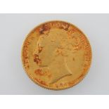 A Victoria Young Head shield back full gold sovereign, 1869