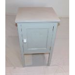 A Victorian style painted bedside cabinet, with applied decoration.