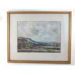 T. W. Morley (20th century British), extensive landscape, watercolour on paper, signed lower left.