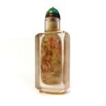 Chinese reverse painted glass snuff bottle,