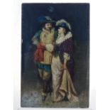 Unsigned, Continental school, 19th C study of a French couple in evening attire,