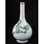 A contemporary Chinese stem vase, enamelled and polychrome decoration,