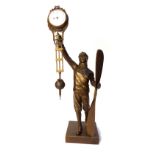 Victorian style bronzed metal mystery timepiece,