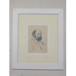 Unsigned, 20th C, portrait of the French artist Matisse, watercolour, 28 x 19.