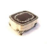 Edwardian silver trinket box, Birmingham 1910,