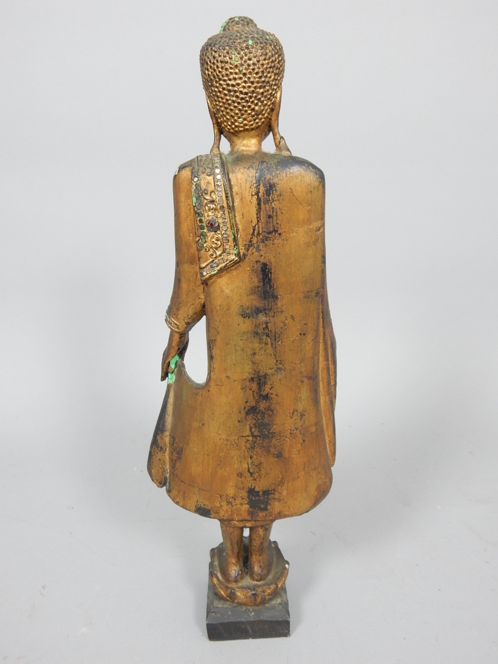 Carved study of Buddha, gilded and jewelled, c. - Image 2 of 2