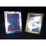 Pair of rectangular silver easel photograph frames,