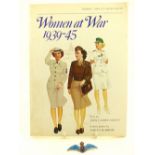 RAF (Royal Air Force) sweetheart silver and enamel brooch, and 'Women at War 1939-45' book signed