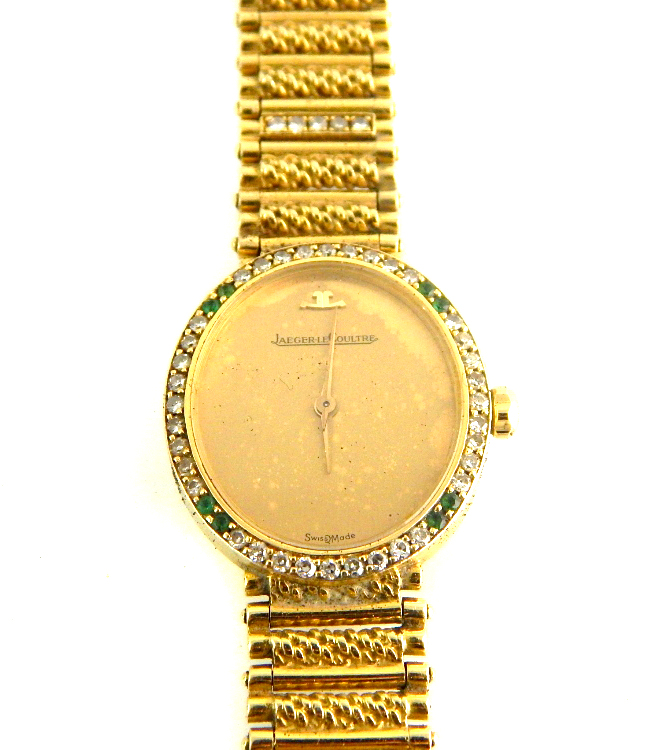 Jaeger LeCoultre, a ladies 18ct yellow gold bracelet watch, c.1980s, quartz movement, model no.