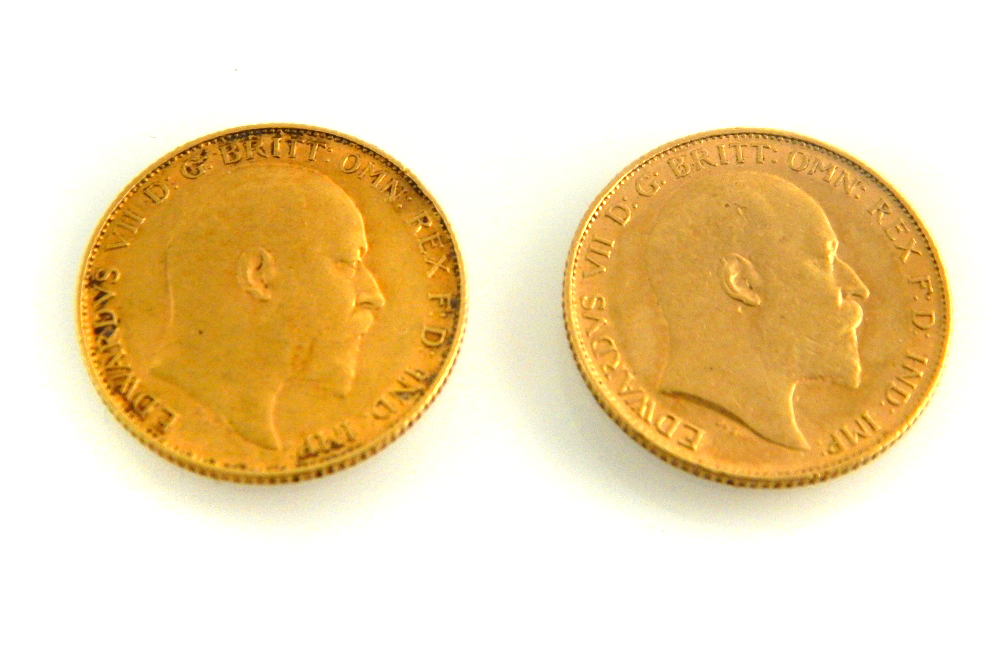 Two Edwardian gold half sovereign, - Image 2 of 3