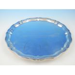 Mid 20th century silver salver, Birmingham 1948, pie crust border, 25.5cm diam.