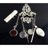 Silver chatelaine,