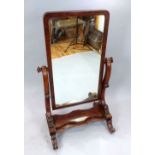Victorian mahogany cheval mirror,
