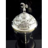 -WITHDRAWN - 18th C Continental silver table top incense burner,