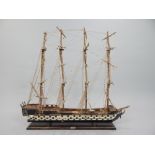 Scratch built model ship based on The Temeraire