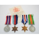 WWII group of medals with box awarded to G. E.