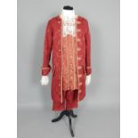 Handmade theatrical costume George III mens three piece,