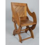 Late 19th century Glastonbury type chair,