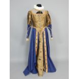 Handmade theatrical Elizabethan dress costume,