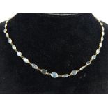 14ct yellow gold moonstone necklace,