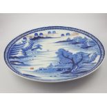 Late 19th / early 20th century Japanese large porcelain tray,