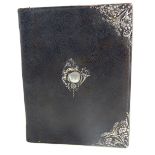 French late Napoleon III leather stationery wallet,